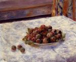 Still life a plate of plums 1884